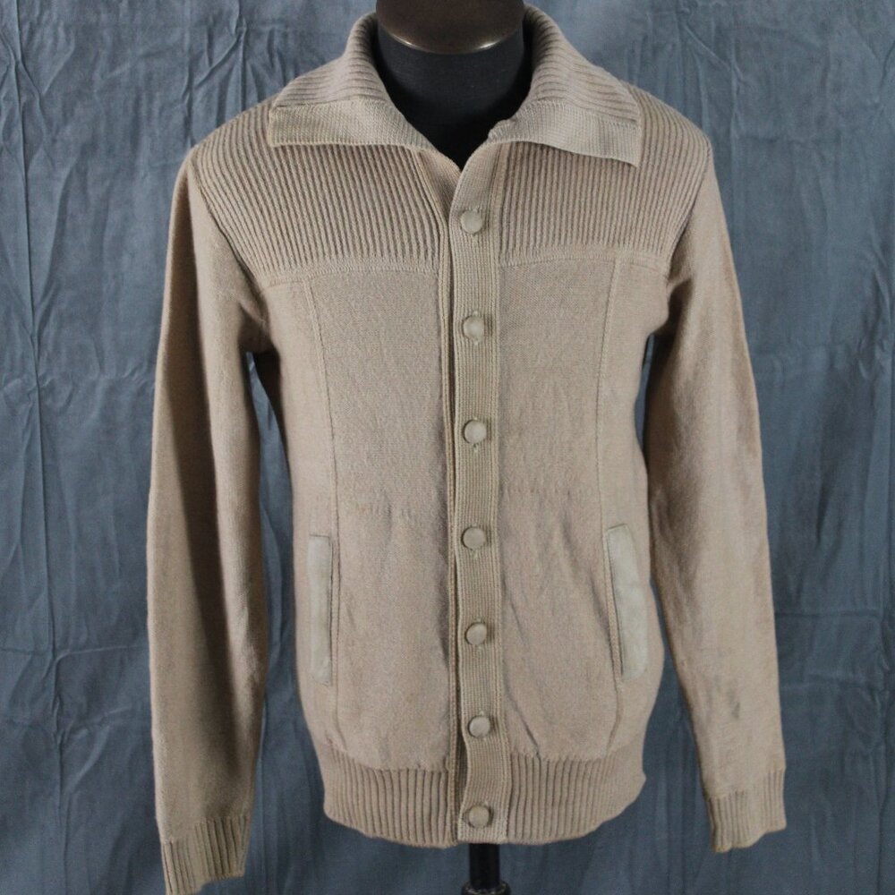 Vintage Sweater - Tundra Wool Button Up - Men's Large